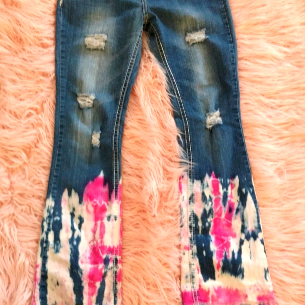 Tie dyed jeans